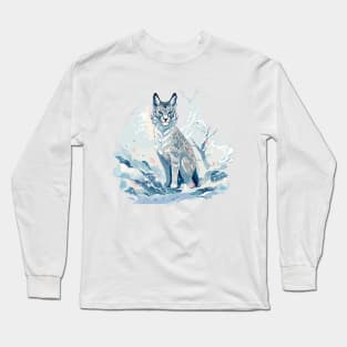 Lynx in Winter Wonderland Long Sleeve T-Shirt